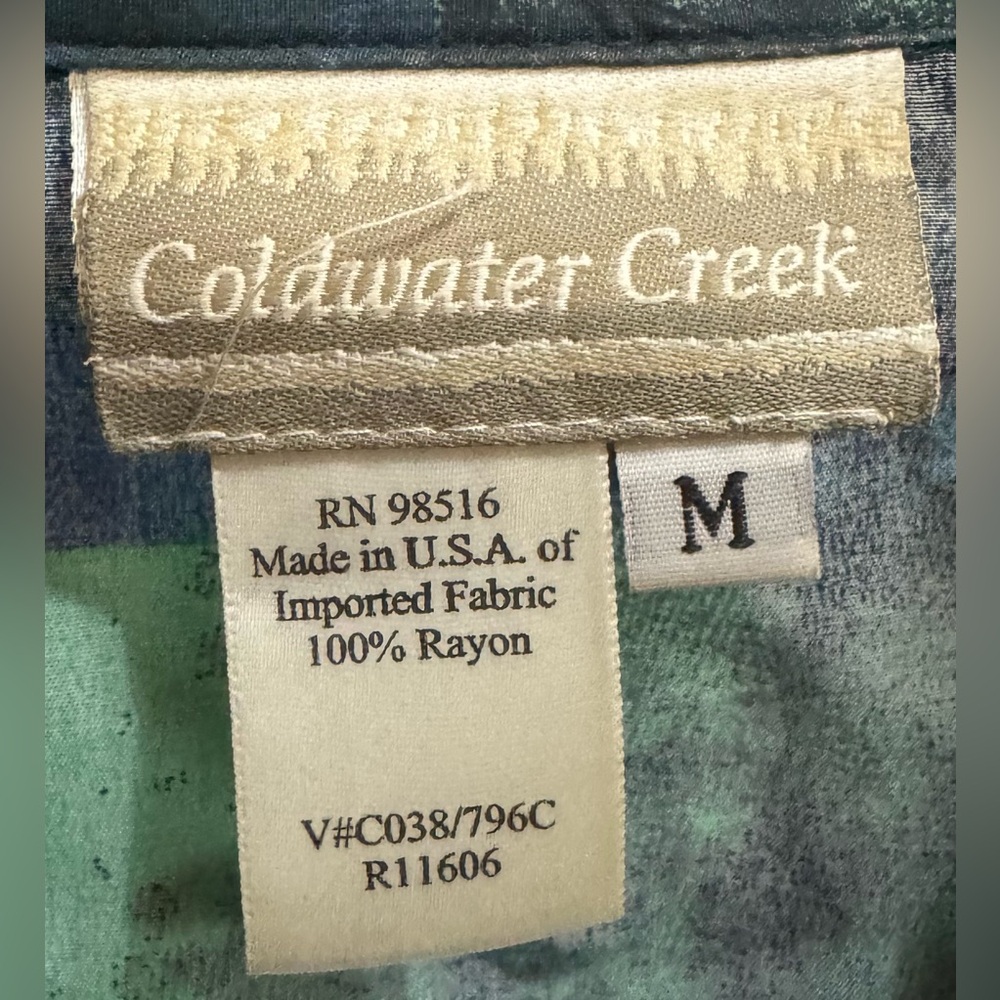 Coldwater Creek Abstract Patchwork Rayon Blouse |… - image 3